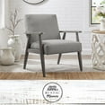 thumbnail image 2 of Alton  Armchair  Gray/Gray Linen  Upholstered  Square  Arms, 2 of 9