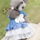 thumbnail image 3 of Vestido para perro, suéter de invierno para perro, falda vaquera para cachorro, vestido de princesa para perro, ropa para mascotas, talla M, 3 of 5