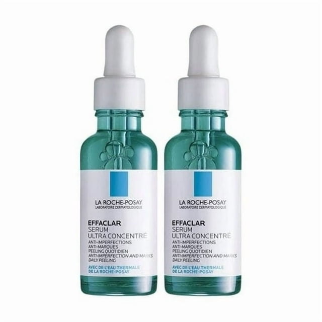 La Roche-Posay Effaclar Exfoliating Anti-Blemish Serum with Salicylic Acid and Glycolic Acid, 30ml, 2-Pack