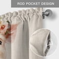 thumbnail image 5 of Cute Pig Valances for Windows Welcome Rod Pocket Curtain Valance Window Treatment Short Curtains for Kitchen Living Room, 54"x18", 5 of 9