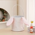 thumbnail image 1 of Cesta de almacenamiento para Cesta de Pascua Diseño de conejos de mano – Cesta decorativa reutilizable para búsqueda de huevos de Pascua, espacioso portachuches navideños, decoración festiva, 1 of 4