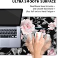 thumbnail image 5 of Floral Extended Gaming Mouse Pad Non-Slip Rubber Base Black Large Mousepad 35.4×15.7in with Stitched Edge Waterproof Pink Peony Flowers Pads Computer Black Desk Laptop Mats for Work Game/Office Home, 5 of 6