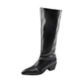 thumbnail image 2 of Heisall Women's Knee-High Boots Winter Below-Knee Length Solid Color Pointed Toe Chunky Heel Low Heel Fashion Casual, 2 of 8