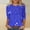 Blue plus size sequin tops a1, variant on Women Plus Size Fall Winter Round Neck 3/4 Sleeve Sequins Printed Casual Pullover Tops Dressy Trendy Blouses for Holiday Party, Green 3XL