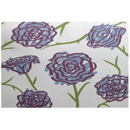 - Simply Daisy 3' x 5' Spring Floral 1 Floral Print Indoor Rug