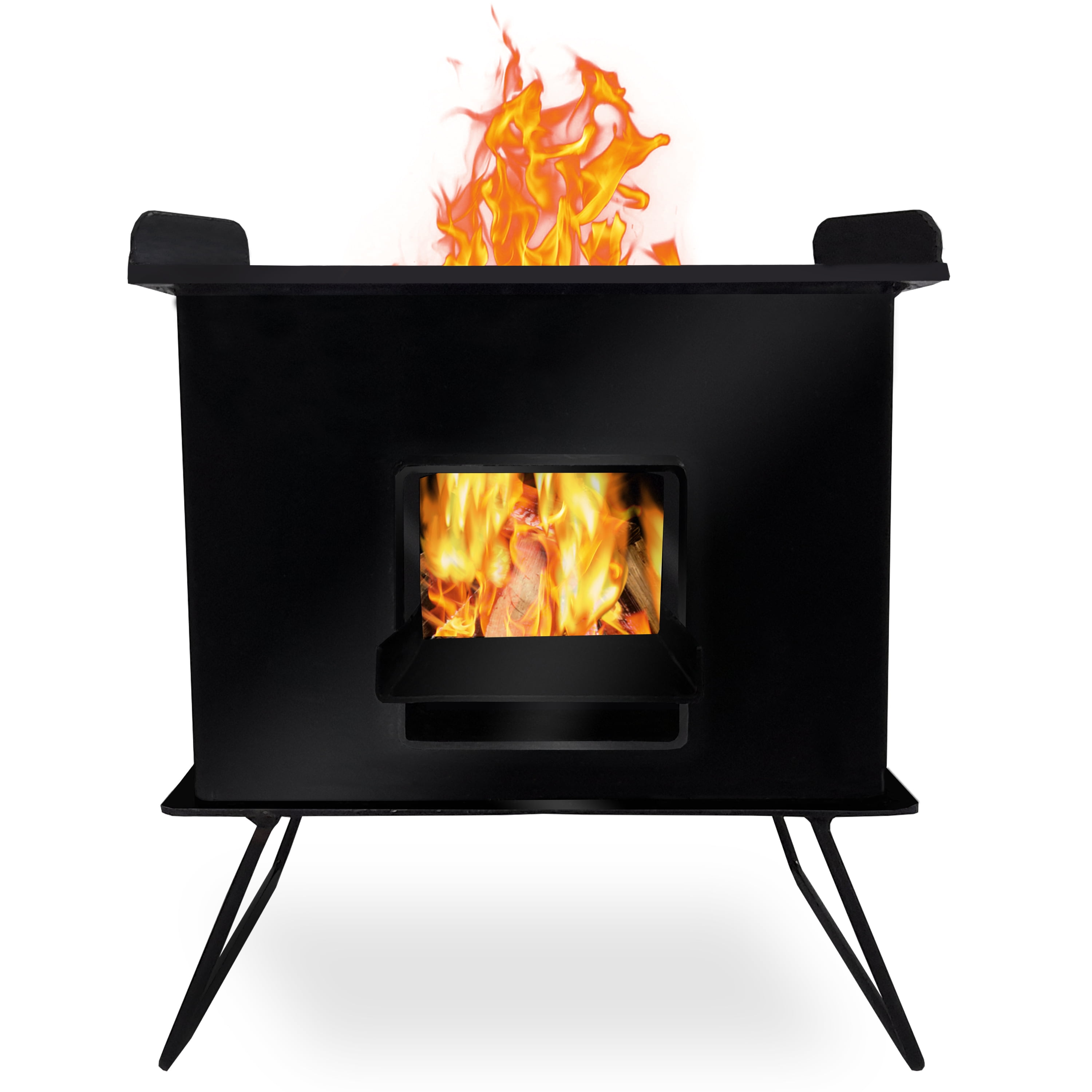 FEBTECH – Small Wood Stove – Outdoor Camping Wood Stove for Home Heating –  Portable Rocket Stove for Tent, Shelter, Hiking, Fishing, Backpacking,  Heating and Cooking - Walmart.com