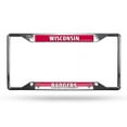 thumbnail image 2 of Wisconsin Badgers License Plate Frame Chrome EZ View, 2 of 3
