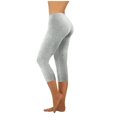 thumbnail image 1 of Generic Women's Plus Size High Waist Wide Leg Trousers Capris, Blue, XL, 1 of 7