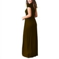 thumbnail image 3 of Women's Short Sleeve Loose Plain Empire Waist Maxi Dresses Casual Long Dresses with Pockets, 3 of 4