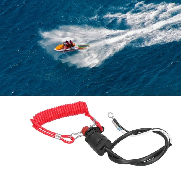 Boat Outboard Kill Stop Switch, Kill Switch With Lanyard Strong For  Scooters For Motorcycles For Boat Engine Motors 