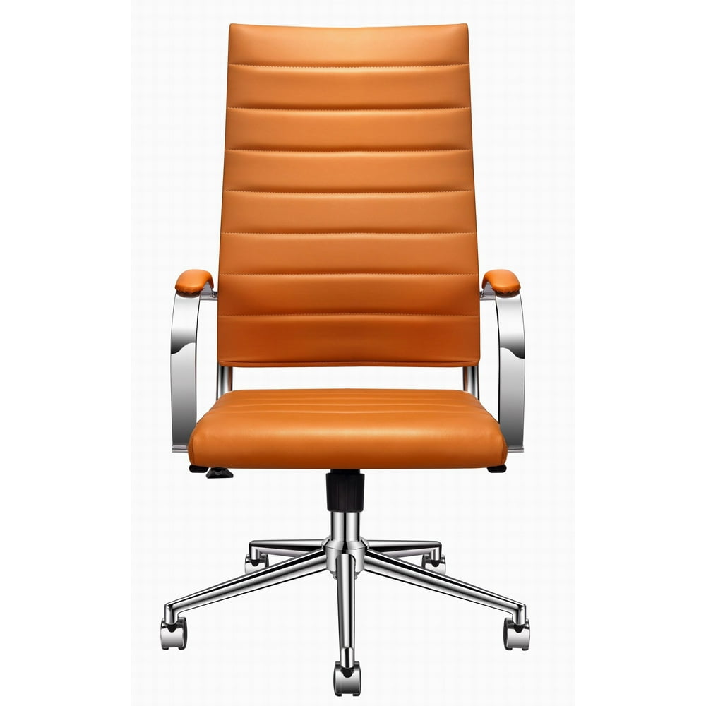LUXMOD High Back Office Chair with Armrest, Terracotta Adjustable