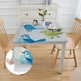 thumbnail image 2 of BANET  Animal Tablecloth, Colorful Birds Watercolor Effect Humor Funny Mascots Paint Brush Art, Rectangular Table Cover for Dining Room Kitchen Decor white, 2 of 8
