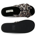 thumbnail image 6 of Jessica Simpson Womens Plush Open Toe Slide On House Slipper with Bow, 6 of 9