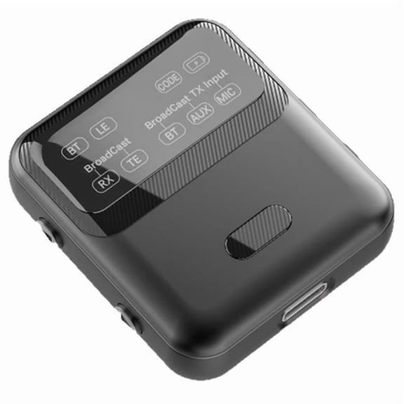 Bluetooth 5.4 Audio Transceiver LE Audio, Broadcast 1TX to 100  RX Devices Sharing, Clip-on Design