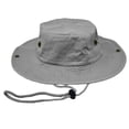 thumbnail image 3 of Glory Max Classic 100% Cotton Wide Brim Bucket Hat Summer Outdoor Boonie Gray Hats, 3 of 5