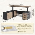 thumbnail image 6 of 70.87" Adjustable Heigh L Shaped Executive Desk with Drawers Cabinets Universal Charging Ports(Left Return), 6 of 7