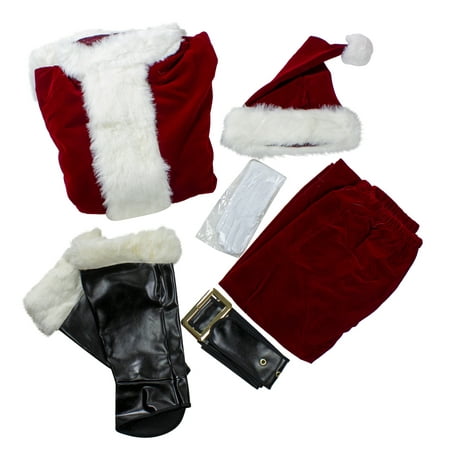 Red and White Santa Claus Adult Deluxe Christmas Costume -
