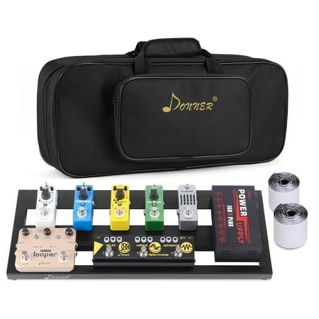 Donner Guitar Pedal Board Case DB-2 Aluminium Pedalboard with (Best Effects Pedal Board)