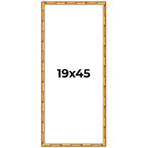 19x45 Frame Gold Bamboo Solid Wood Picture Frame | 1 Inch Moulding Width | Interior Frame Depth