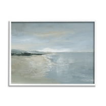 Stupell Indtries Murky Sky Beach Coast Abstract Landscape Cloudy Horizon,14 x 11,Design by Nan