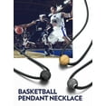thumbnail image 3 of Bandmax Basketball Pendant Necklace for Men Women Sports Ball Pendant with Black Wax Rope for Basketball Lovers for Birthday Christmas Father's Day Gift,Black, 3 of 8