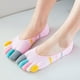 thumbnail image 4 of BRIGHTFUFU 5 pares de calcetines a rayas para mujer, calcetines cálidos con puntera, calcetines invisibles de corte bajo., 4 of 7