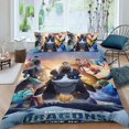 thumbnail image 2 of Cómo Entrenar a Tu Dragón 4 Conjunto de sábanas temático, trío de piezas, cómodo y amigable con la piel, diseño único, regalo de decoración para el hogar para familiares, amigos y fans, 90 cm * 190 cm, 2 of 6