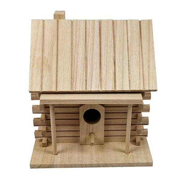 VONKY Wooden Hanging Bird House Roof style Bird Nest Hanging Decoration