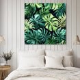 thumbnail image 4 of Palm Leaf Wall Art Painting on Canvas, Green Tropical Plant Summer Nature Scenery Canvas Art Home Prints Wall Art Framed Modern Artwork for Living Room Bedroom Wall Decor 20x20in, 4 of 9