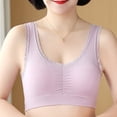 thumbnail image 2 of Womens Plus Size Bra, Push Up Lace Trim High Elastic Thin Sports Bra Without Underwire Purples 3XL, 2 of 9