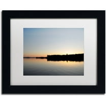 Trademark Fine Art 'Moosehead Lake Sunset' Canvas Art by Nicole Dietz, White Matte, Black Frame