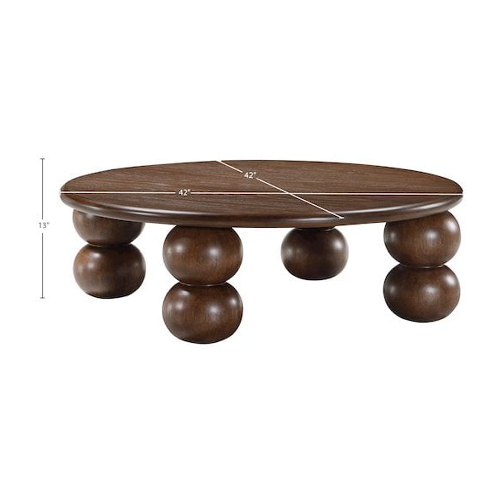 Meridian Furniture Kelvin Brown Wood And Oak Veneer Coffee Table