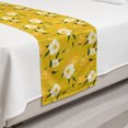 thumbnail image 2 of Floral Bed Runner, Design Vintage Blooming Flowers, Decorative Accent Bedding Scarf for Hotels Homes and Guestrooms, Twin, Dark Yellow Hunter Green, by Ambesonne, 2 of 2