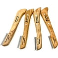 thumbnail image 3 of Cynamed Professional Pet Grooming Tool - Stripping Knives, Hand-Crafted Wooden Handle, German Grade Stainless Steel - Perfect for Hair of All Types, 3 of 5