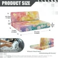 thumbnail image 7 of FOR U DESIGNS Colorful Flower Pattern 2 Pcs RV Dinette Cushion Covers Washable Camper Cushion Slipcover Stretch Camper Seat Covers Dinette Booth Sofa Slipover for Travel Trailer Couch, 7 of 7