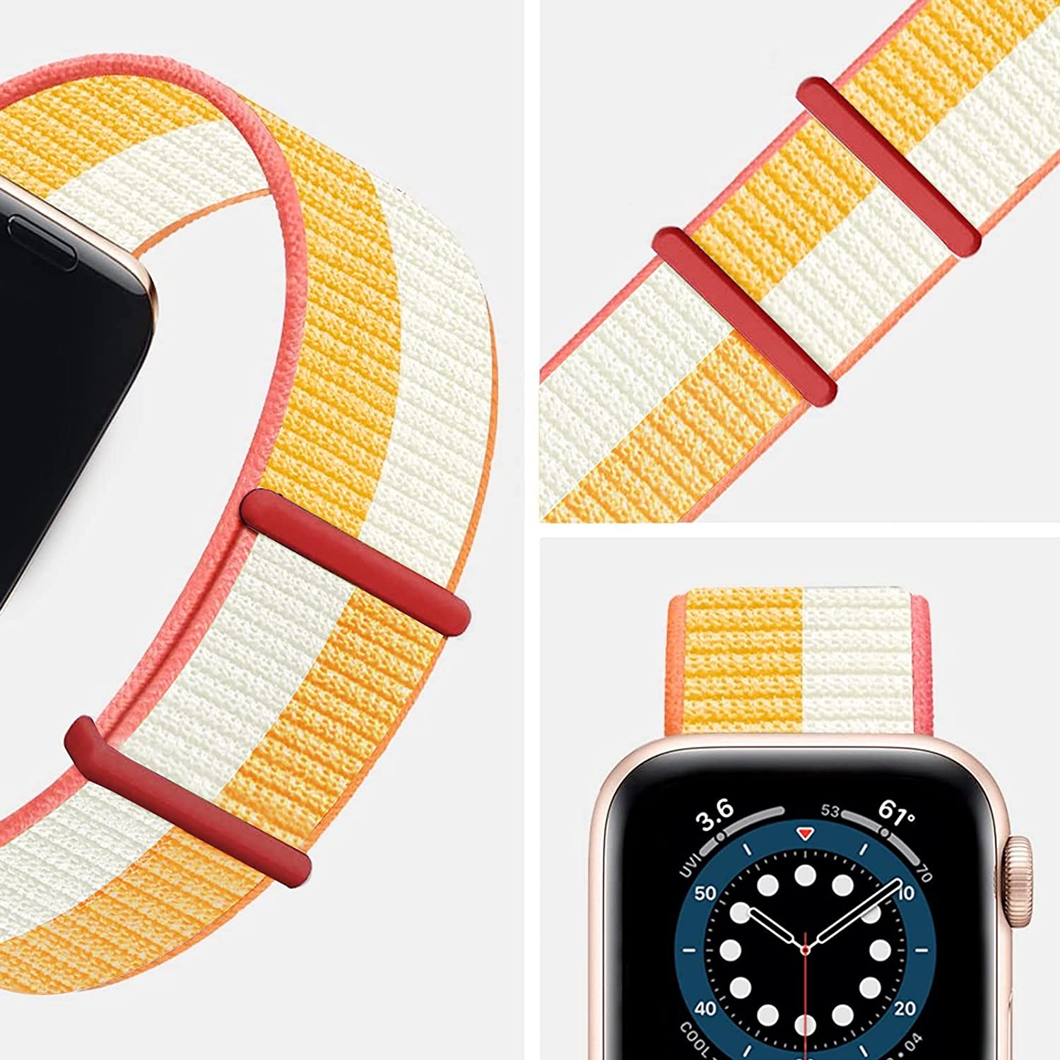 Size 7 Apple Watch band fits 40-42mm Apple Watch 41mm / 40mm / 38mm Watch Band | Rubber One Prime  main image 2