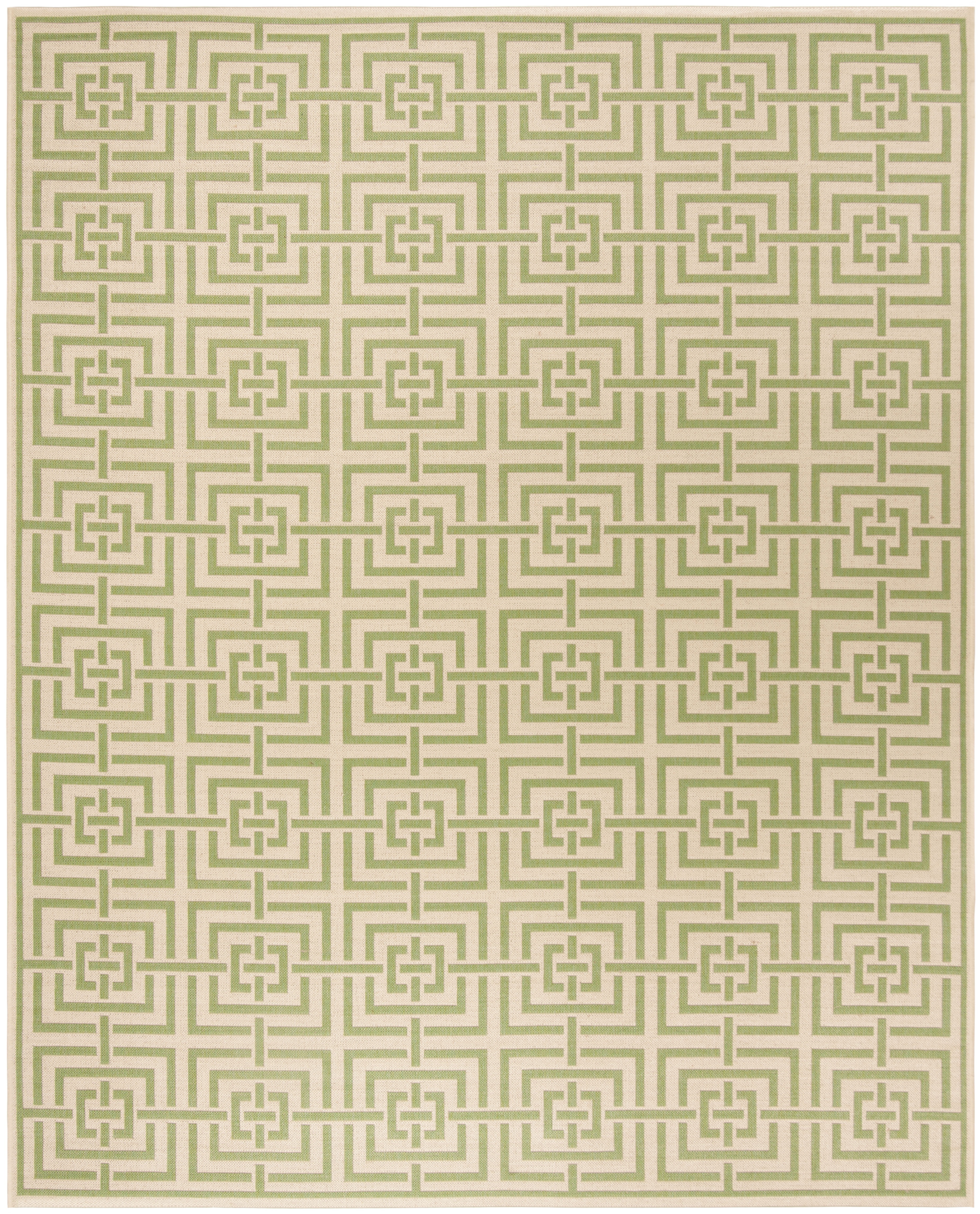 Safavieh Linden Derbhile Geometric Indoor/Outdoor Area Rug, Cream/Olive, 8' x 10'
