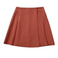 thumbnail image 1 of Falda Corta de Verano de la Moda Casual de las Mujeres de Cintura Baja A-Línea Asimétrica Falda Plisada, 1 of 8