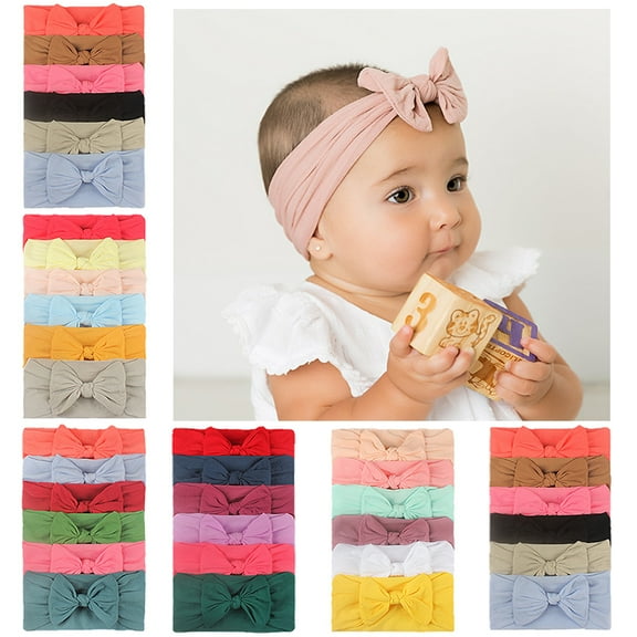 Yoyauz 6PCS Newborn Baby Girl Headband Bow Baby Headband Girl Spring-Summer 0-36 Months