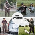 thumbnail image 2 of Chest Waders, Fishing Hunting Waders with Non-Slip Boots Unisex, Two-ply Waterproof Nylon/PVC Bootfoot Wader (Size9-13), 2 of 7