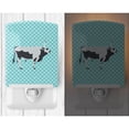 thumbnail image 2 of Caroline's Treasures BB7998CNL Hungarian Grey Steppe Cow Blue Check Ceramic Night Light, 6x4x3", multicolor, 2 of 2