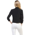 thumbnail image 3 of Auliné Collection Womens Casual Lightweight 3/4 Sleeve Fitted Open Blazer, 3 of 3