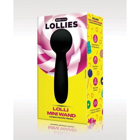 Bodywand Lolli Mini Wand Vibrator - Black, Clitoral Vibrators