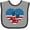Heather and Black, variant on Inktastic USA Cowboy Boots Patriotic Boys or Girls Baby Bib