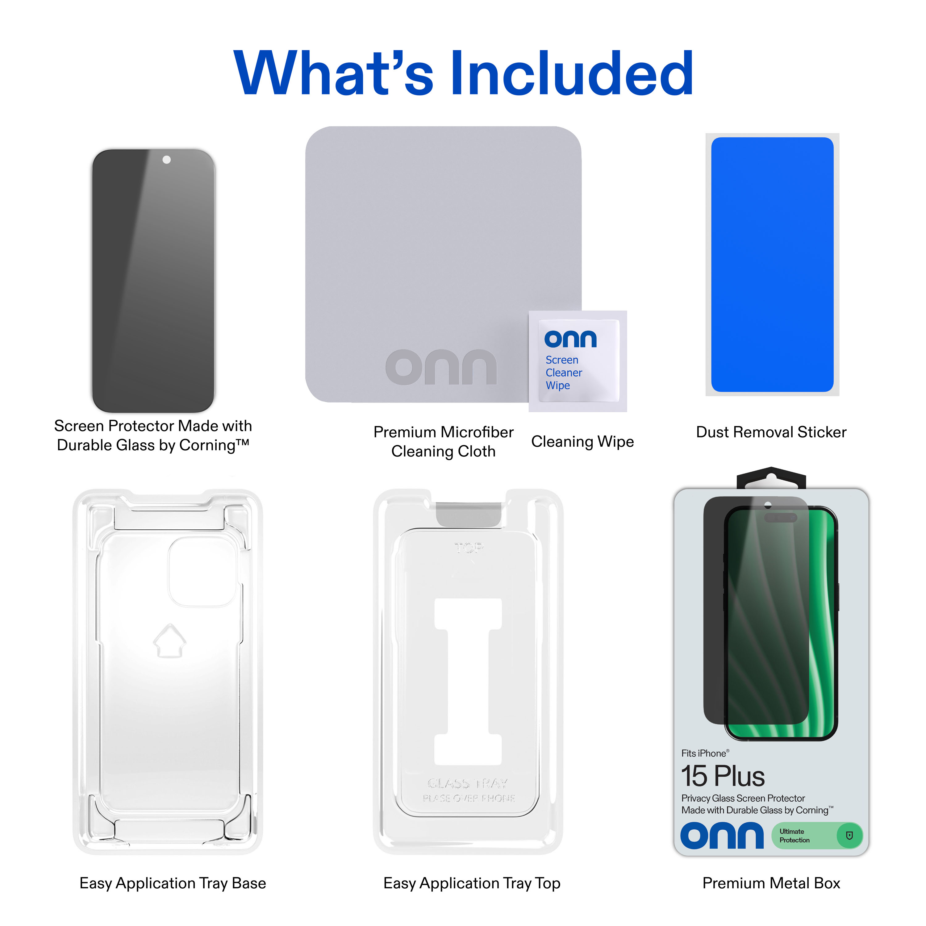 onn Privacy Glass Screen Protector for iPhone 15 Plus photo 7