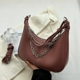 thumbnail image 4 of Nueva moda Otoño e Invierno bolso mensajero nicho cadena hombro PU axila bagpink, 4 of 5