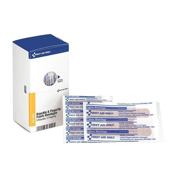 First Aid Only, FAOFAE3020, Knuckle/Fingertip Fabric Bandages, 10 / Box, Beige