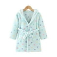thumbnail image 2 of Godderr 1-10Y Kids Boys Girls Fleece Bathrobe,Baby Dinosaur Pajamas Toddler Bath Robe Girls' Bathrobes Boys Girls Night-Robe Hooded Robes, 2 of 5