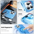 thumbnail image 4 of Allytechgroup Compatible with iPhone 13 Pro Max Case for Women Girls, Compatible with Magsafe Slim Phone Case Shockproof Magnetic Back Cover for iPhone 13 Pro Max, Blue, 4 of 6