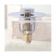 thumbnail image 5 of Tapón de drenaje para lavabo de baño, colador de lavabo de bañera emergente con canasta antiobstrucciones, recolector de cabello para 1.02-1.9 Oro Plata, Oro Plata, 5 of 5